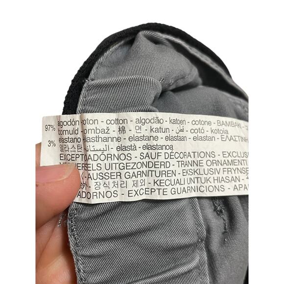 Zara Kids Size 13/14 Gray Belted Cotton Stretch Classic Chino Pants Pockets NWT - Picture 5 of 6